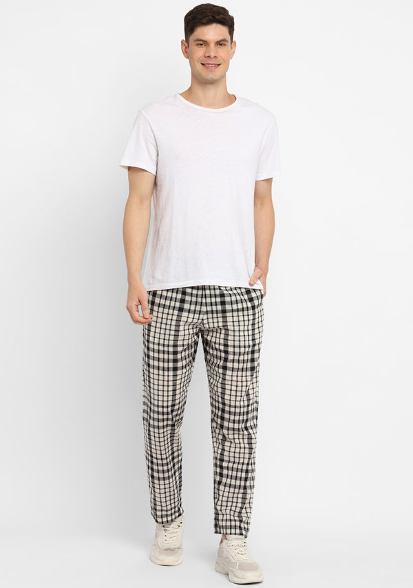 HOMEIVA ENTERPRISE Mens 4Way Stretch Checkered Trousers in Lycra Fabric  for Comfort and Styletrousers
