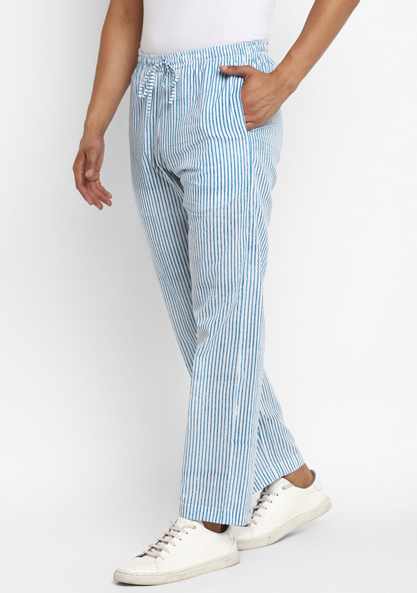 Buy Men Blue Slim Fit Solid Casual Trousers Online  669753  Allen Solly