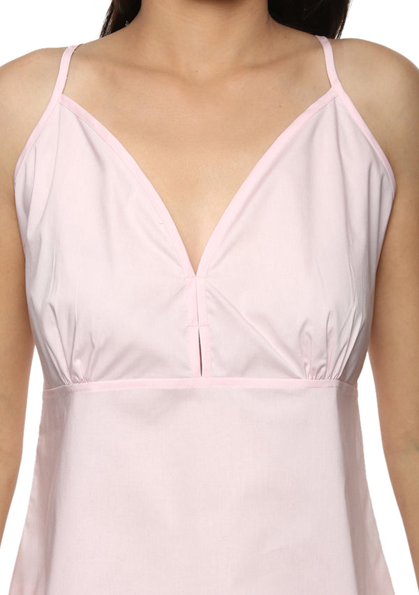 Pink Cotton Camisole paired with Elasticated Cotton Shorts - unidra.myshopify.com