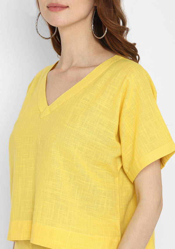 Yellow top hot sale matching pant